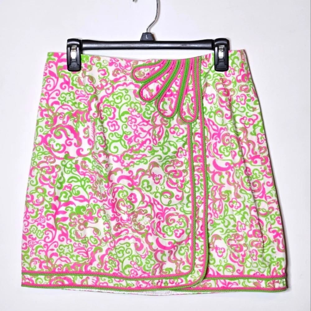 Lilly Pulitzer Peanut Island Kendall Mini Floral Vibrant Rare Womens 6‎ Skirt
